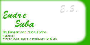 endre suba business card